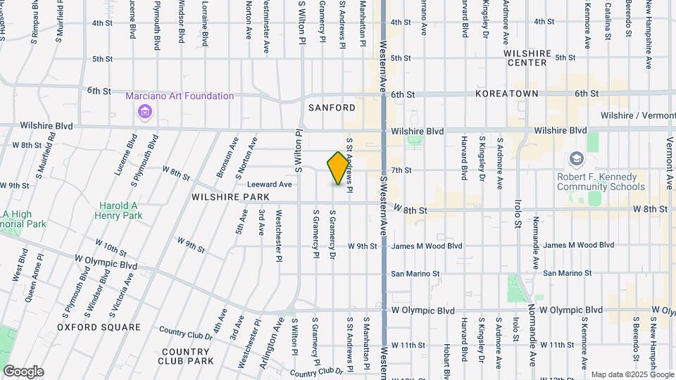 732 S Gramercy Dr Map and Location Details