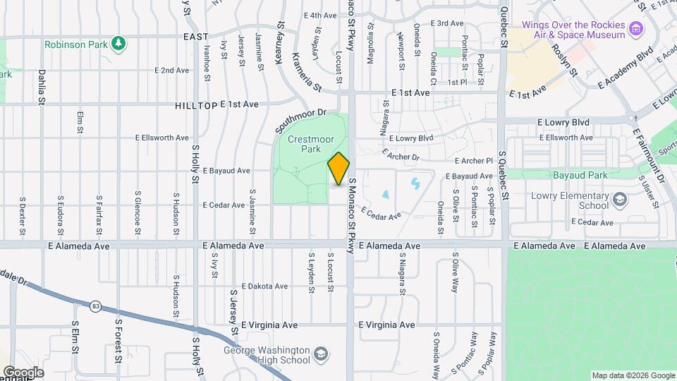 Crestmoor Heights Mapa y Detalles de la Ubicación