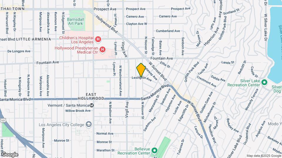 1185 N Hoover St Map and Location Details