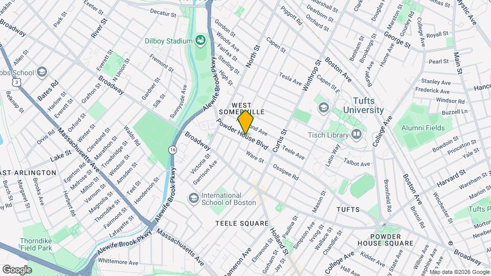 210 Powder House Blvd, Unit 1 Mapa y Detalles de la Ubicación
