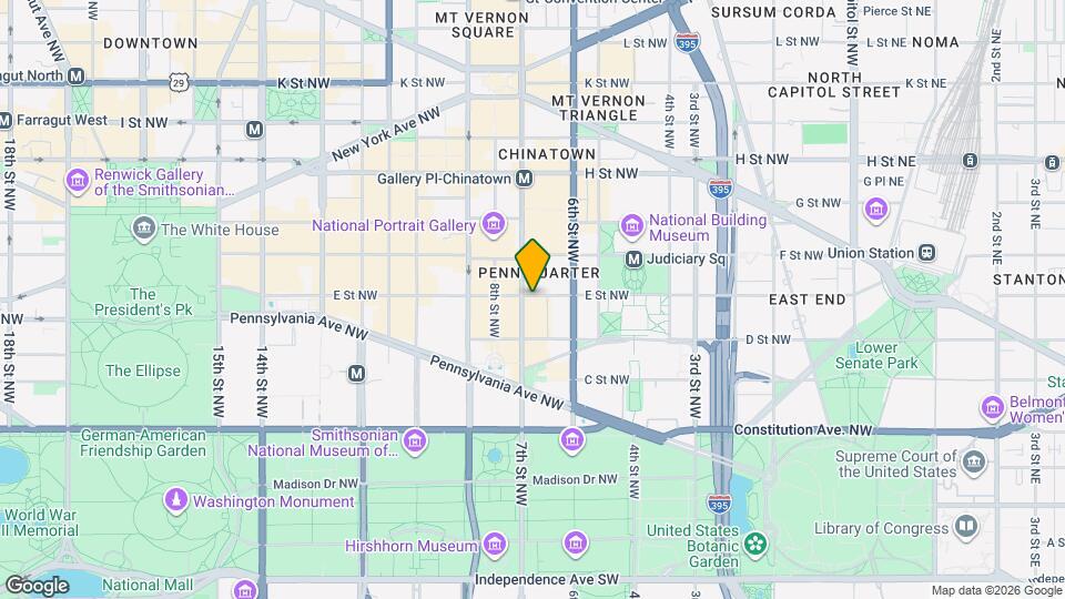 624 E St NW Mapa y Detalles de la Ubicación