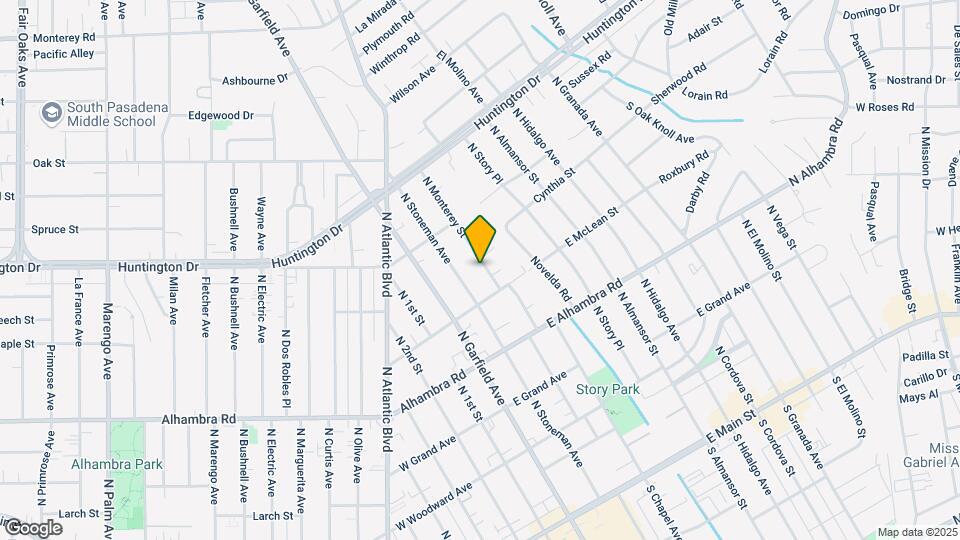 825 N Monterey St Map and Location Details