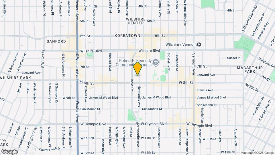 745 Normandie Ave Map and Location Details