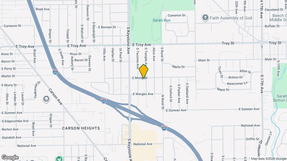 3206 S Temple Ave Map and Location Details