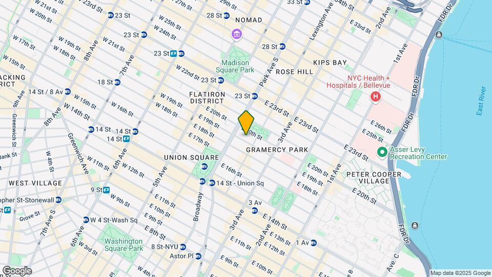 115 East 19th Street Mapa y Detalles de la Ubicación