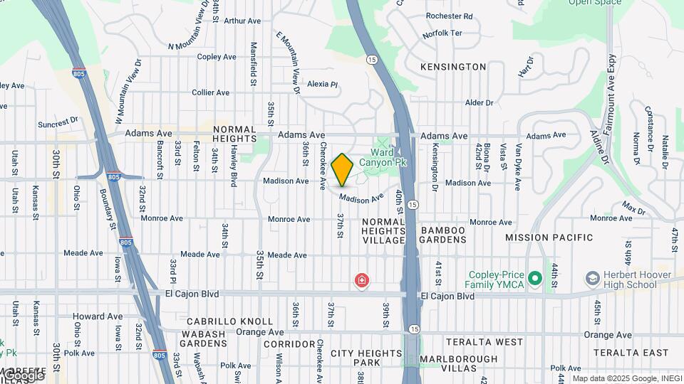 3704 Madison Ave Mapa y Detalles de la Ubicación