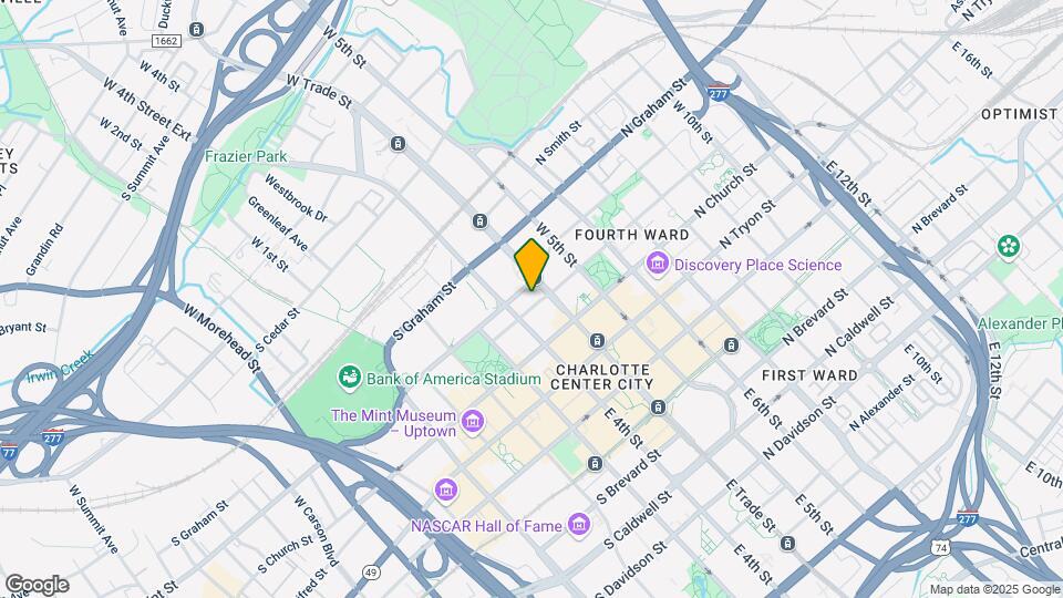 307 W Trade St Map and Location Details