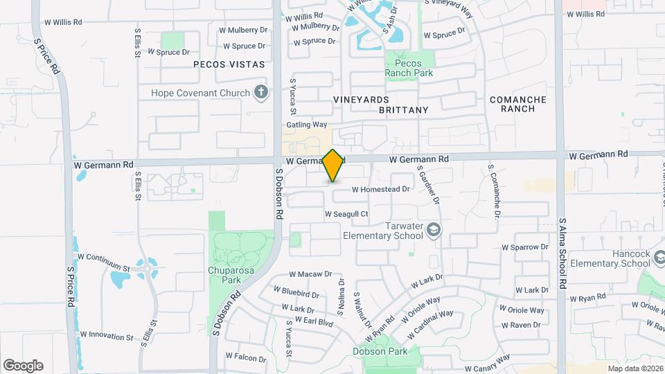 1792 W Homestead Dr Map and Location Details