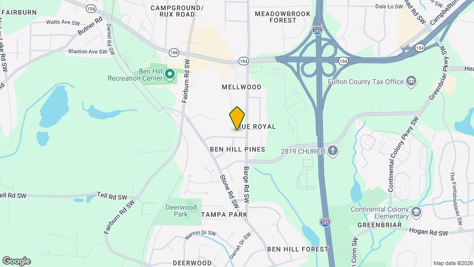 3625 Bunker Hill Dr SW Map and Location Details