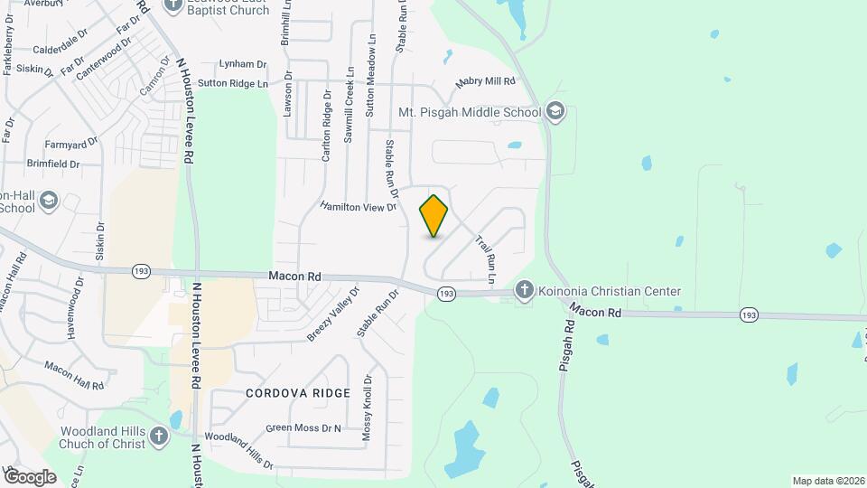 1313 Hidden Ridge Ln Map and Location Details