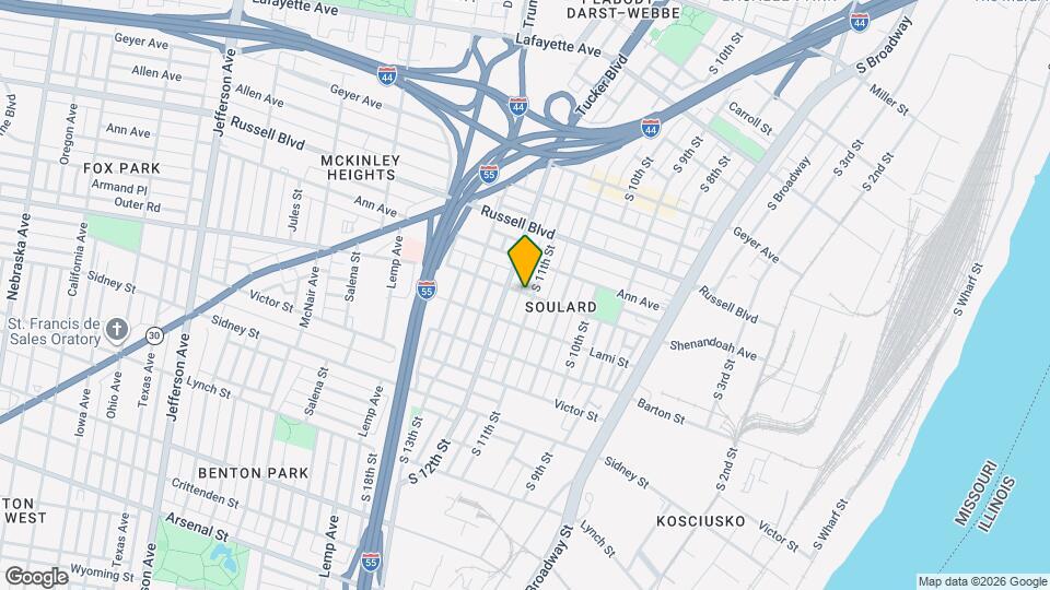 2301 S 11th St Map and Location Details