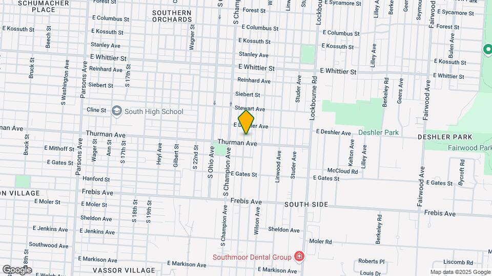 1288 Oakwood Ave Mapa y Detalles de la Ubicación
