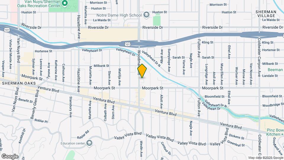 4436 Woodman Avenue Apartments Map and Location Details