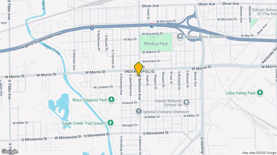 1224 S Belmont Ave Map and Location Details