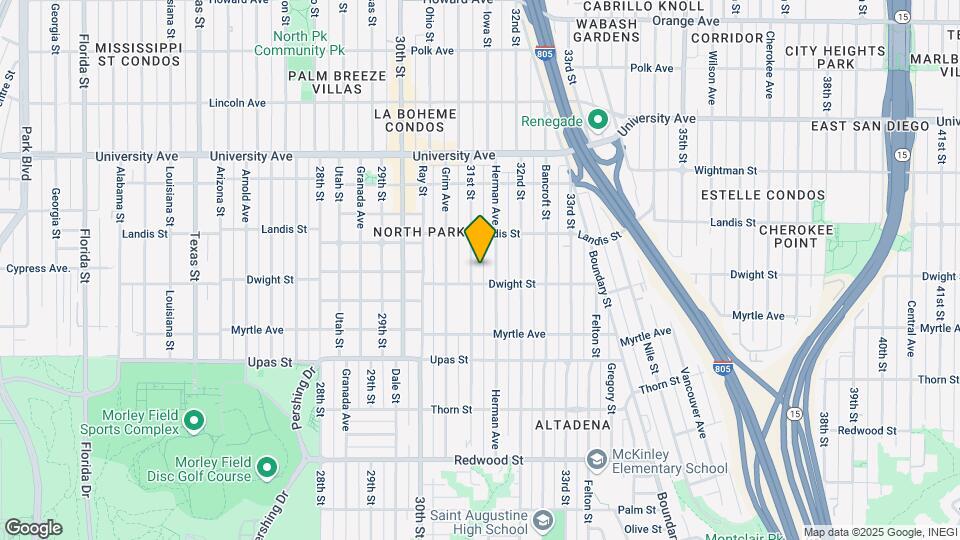 3623 31st St Map and Location Details
