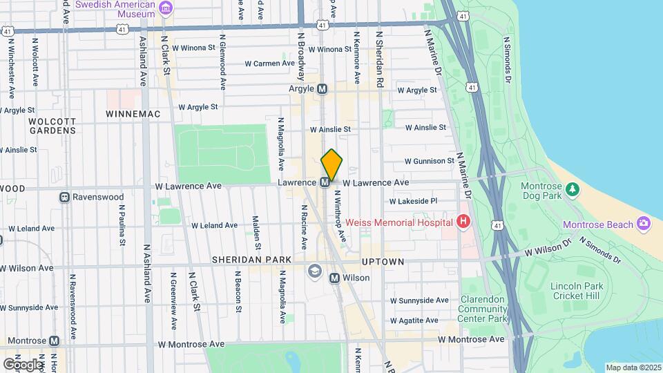 1107 W Lawrence Ave Map and Location Details