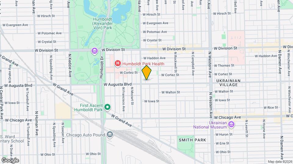 2740 W Augusta Blvd, Unit 1st floor unit Map and Location Details