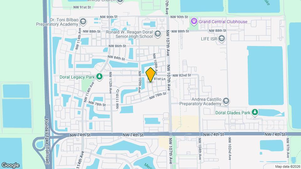 8128 NW 108th Ct Map and Location Details