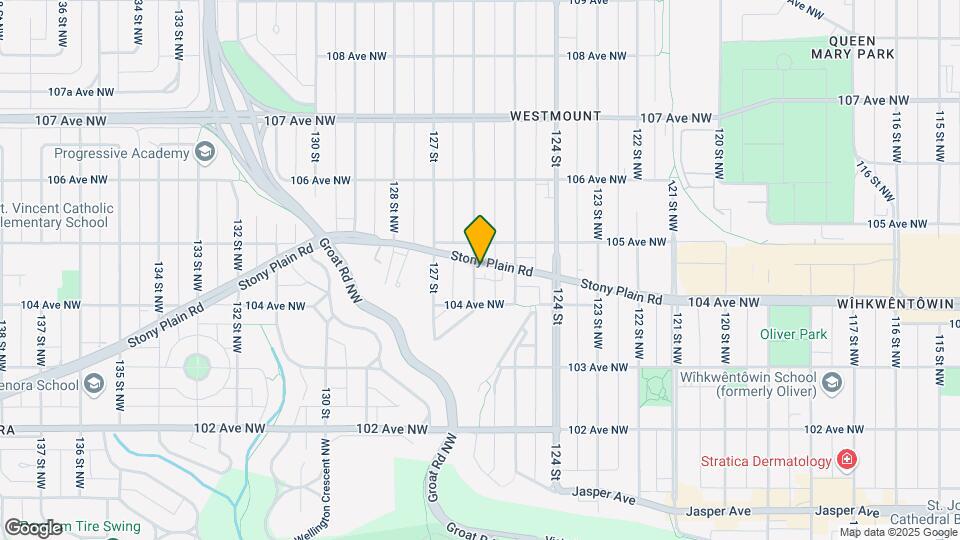 12527 Stony Plain Rd NW Map and Location Details