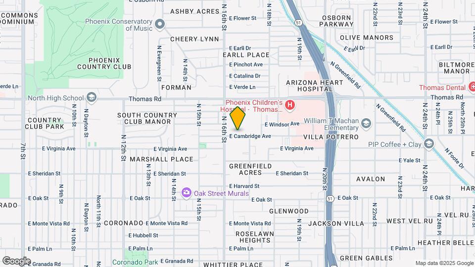 1620 E Cambridge Ave Map and Location Details