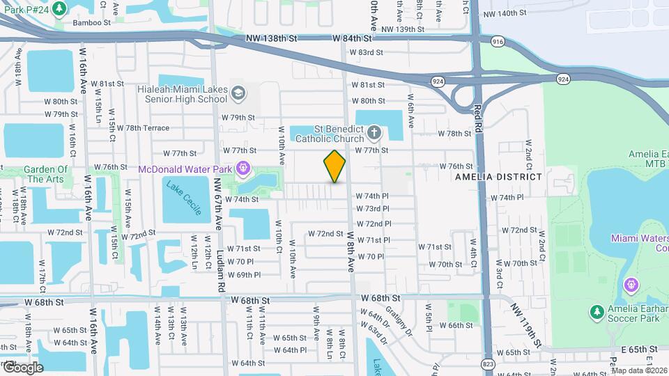 830 W 75th St Map and Location Details