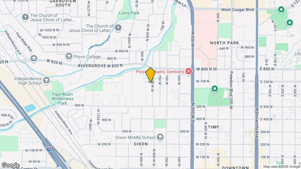 651 N 800 W St Map and Location Details