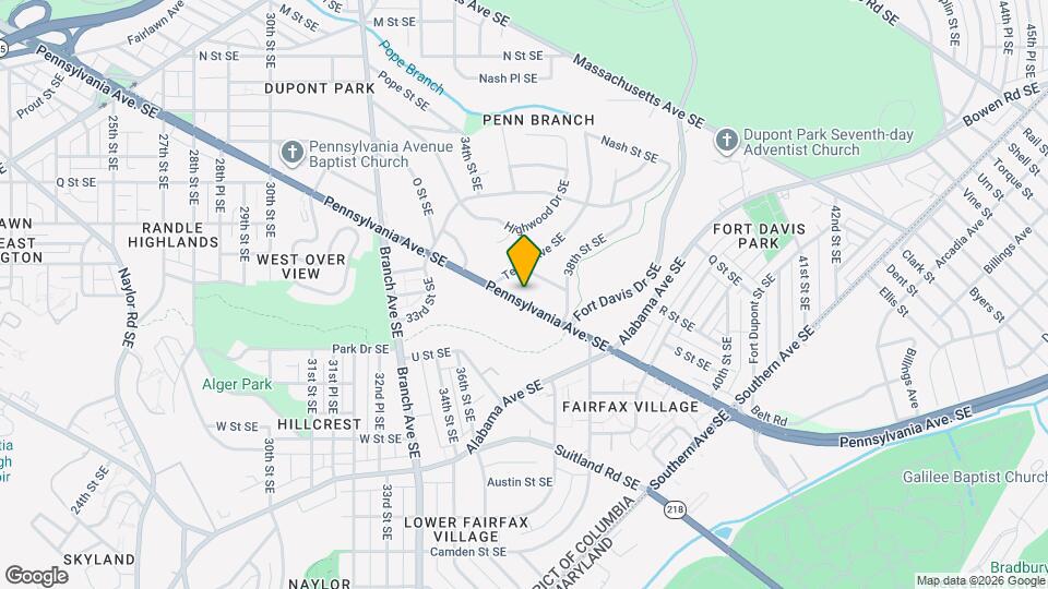 3422 Pennsylvania Ave. SE Map and Location Details