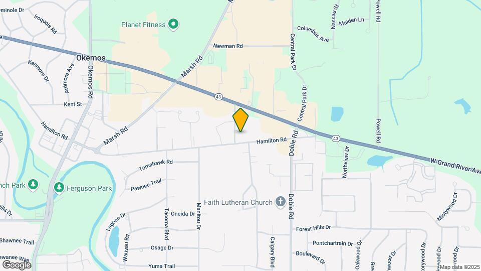 Okemos Village Apartments Map and Location Details