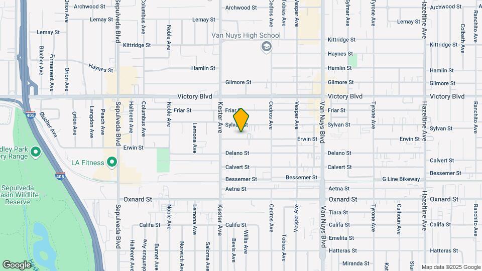 14805 Erwin St Mapa y Detalles de la Ubicación