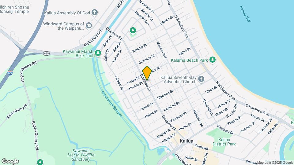 528 Oneawa St Mapa y Detalles de la Ubicación