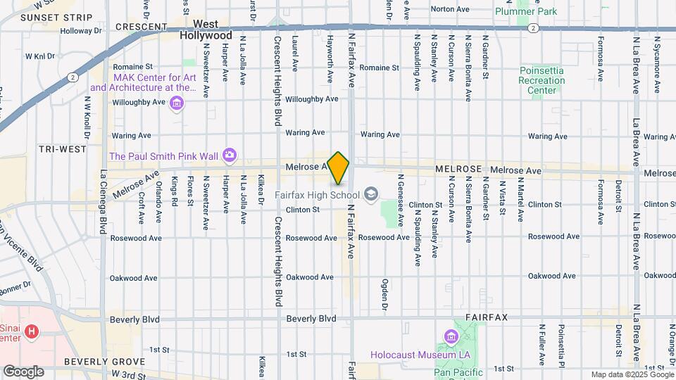 632 N Hayworth Ave Mapa y Detalles de la Ubicación