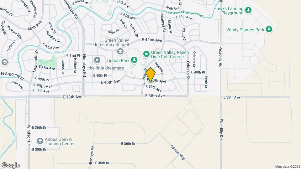 20857 E 39th Ave Map and Location Details