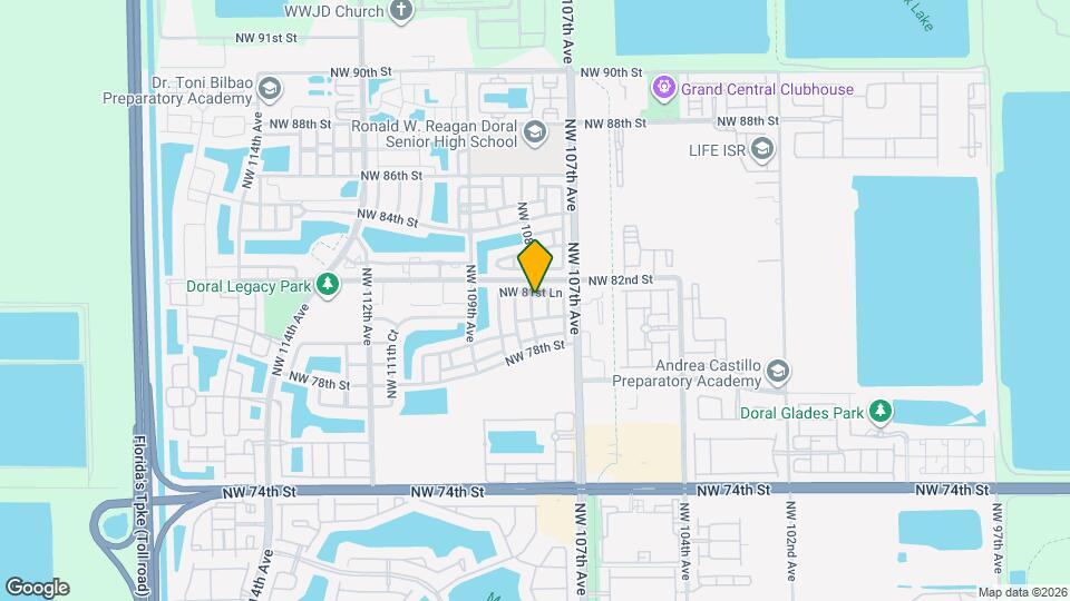 8165 NW 108th Ave Mapa y Detalles de la Ubicación