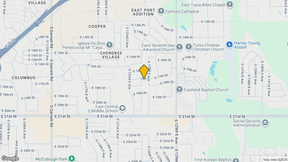 1715 S 124th E Ave Map and Location Details