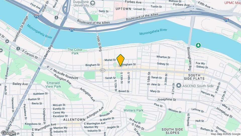 1221 E Carson St-Unit -2 Map and Location Details