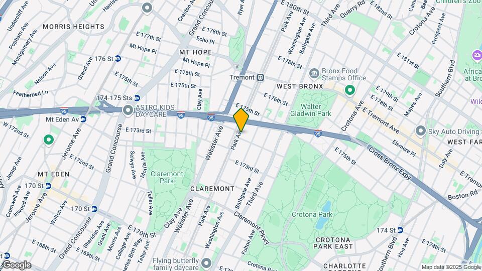 445 E 174th Map and Location Details