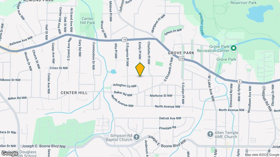 1958 Maywood Pl NW Map and Location Details