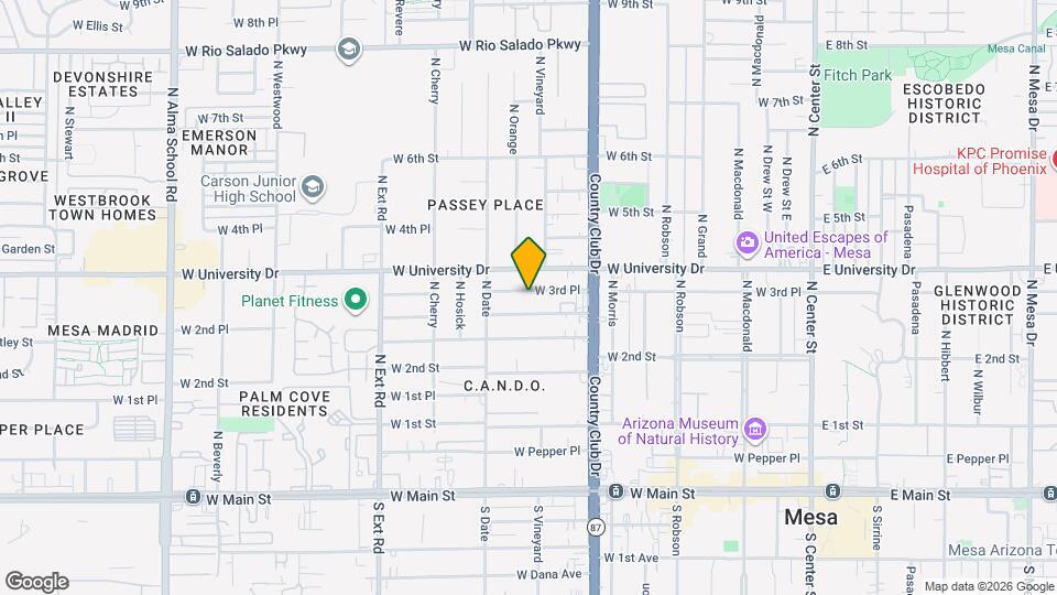 509 W 3rd Pl Map and Location Details