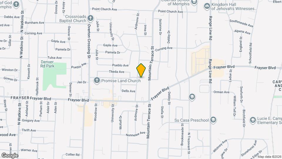 3450 Ardmore St Map and Location Details