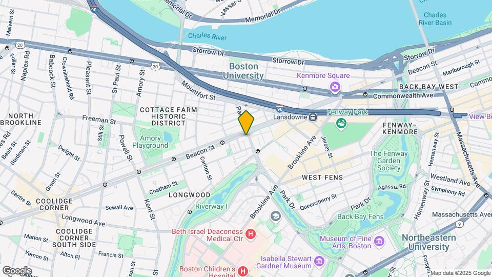 899 Beacon St, Unit 1 Map and Location Details
