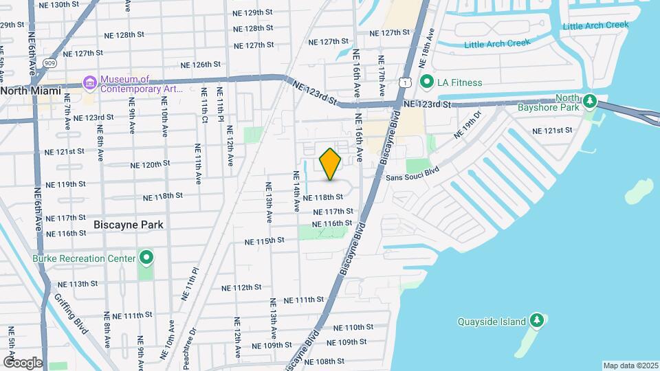 1490 NE 118th Terrace Map and Location Details