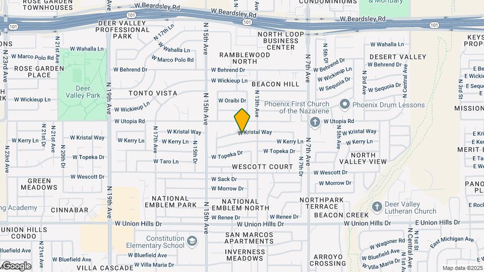 1329 W Kristal Way Map and Location Details