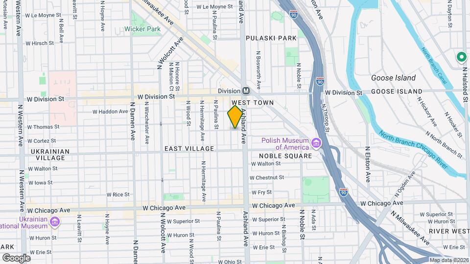 1041 N Marshfield Map and Location Details