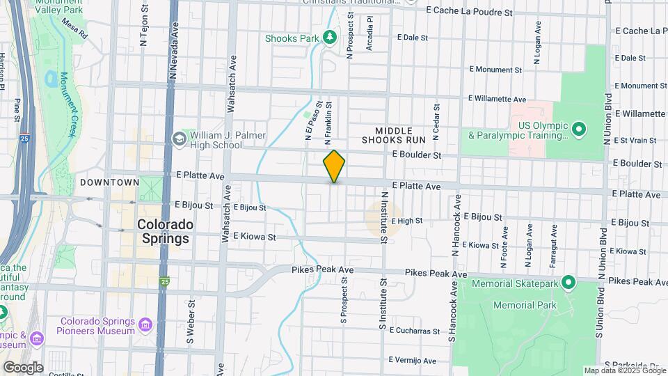 735 E Platte Ave Map and Location Details