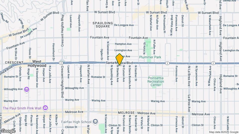 1050 N Stanley Ave Map and Location Details