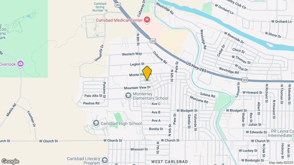 1037 Pinon Ln Map and Location Details