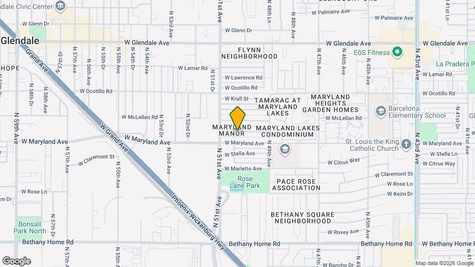 5017 W Sierra Vista Dr Map and Location Details