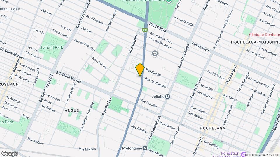 3635 Sherbrooke Rue E Map and Location Details