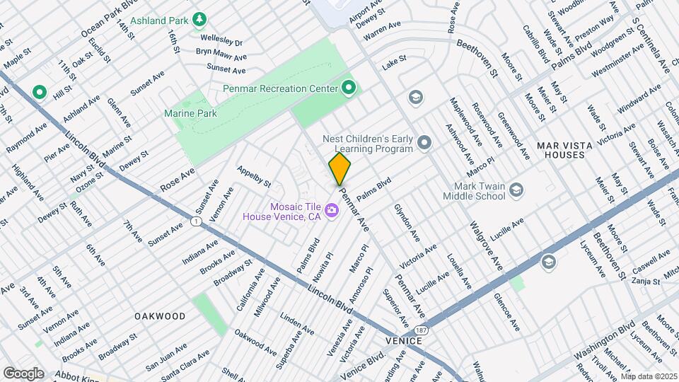 1821 Penmar Ave Map and Location Details