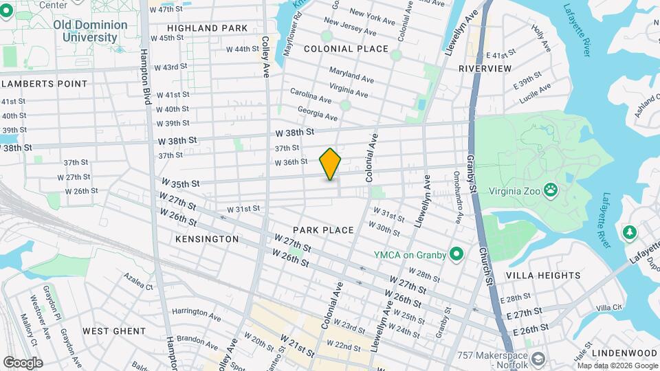 608 W 34th St Map and Location Details